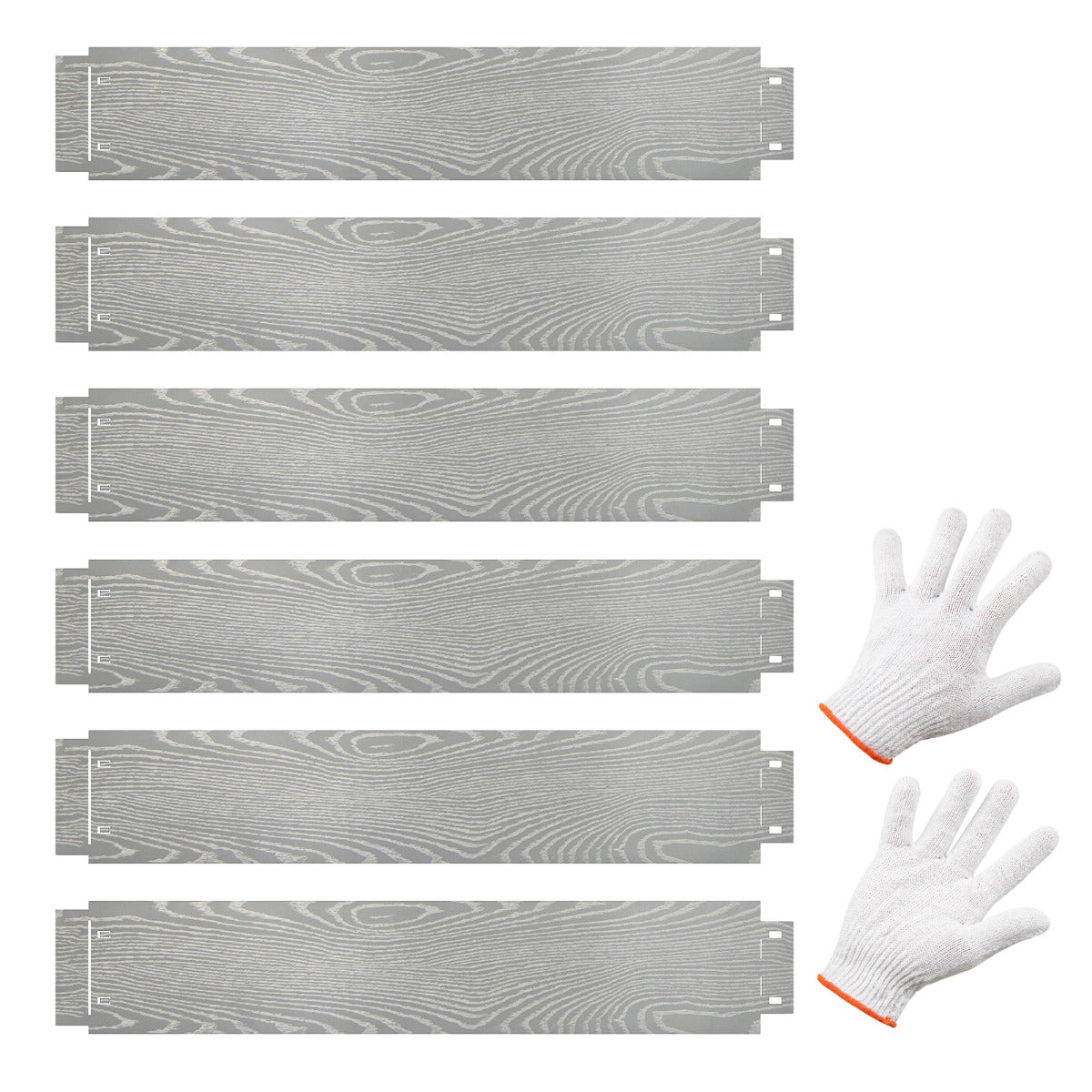 6-Pack 600 cm Galvanized Metal Landscape Edging for Lawn Pathway