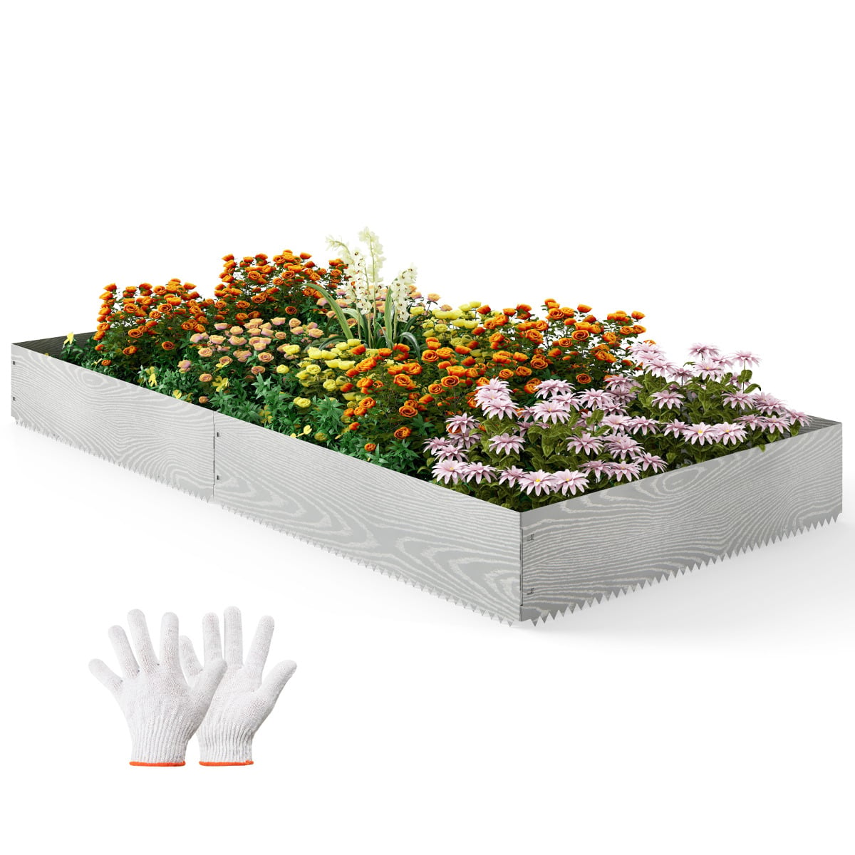 6-Pack 600 cm Galvanized Metal Landscape Edging for Lawn Yard