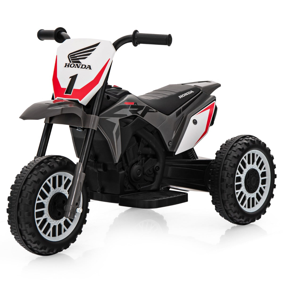 Honda Licensed Kids Ride On Motorbike with Horn Anti-slip Handlebars-Grey