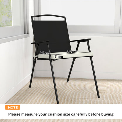 Outsunny Set of 6 Outdoor Seat Cushions with Machine Washable Cover, Water Repellent Seat Cushions Cream White