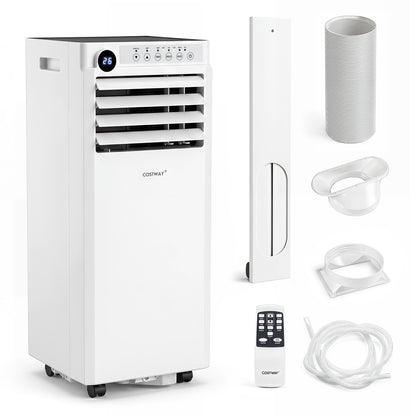 7000 BTU Portable Air Conditioner 3 in 1 Cooling Unit with Fan and Dehumidifier-White
