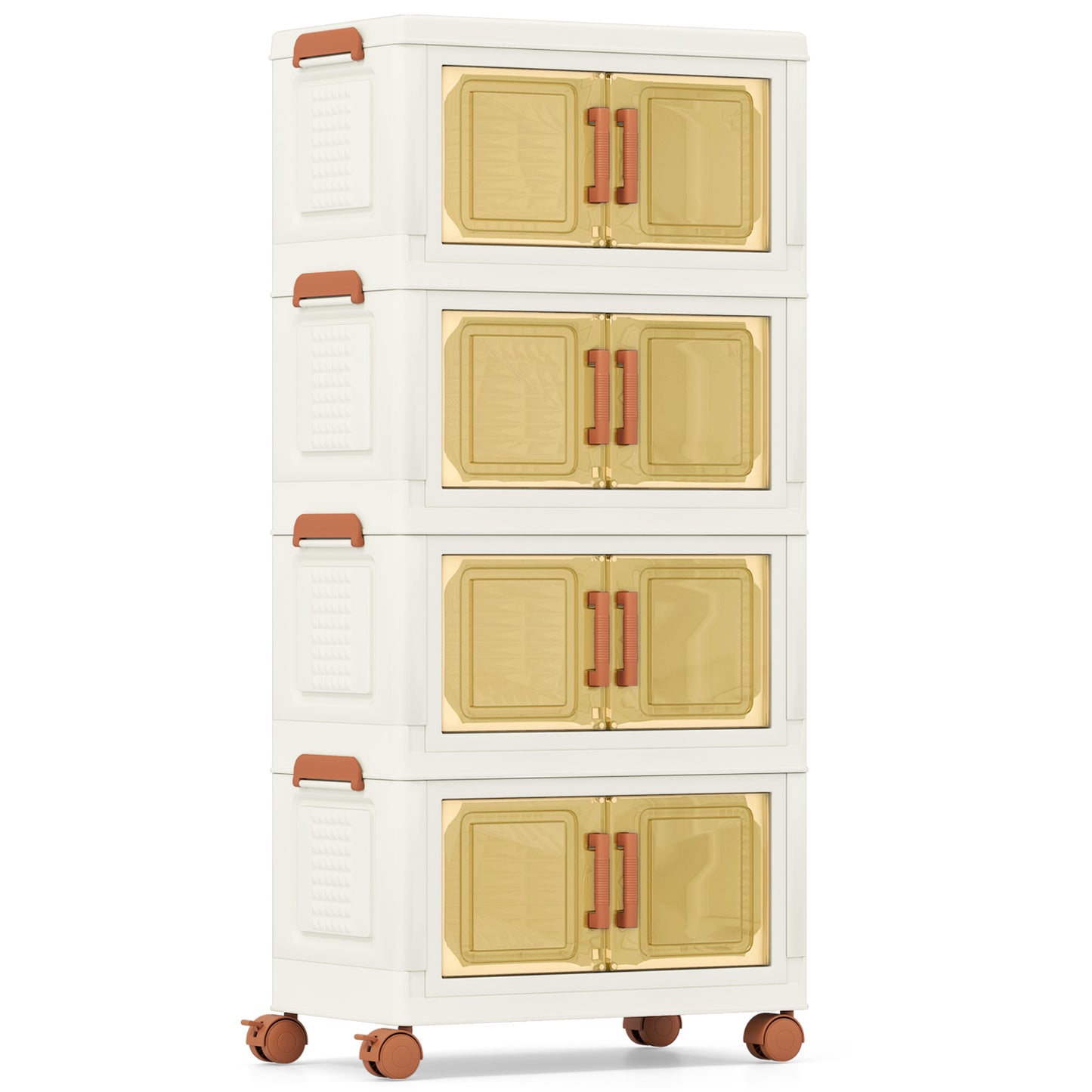 76L Stackable Plastic Collapsible Storage Bins with Lids