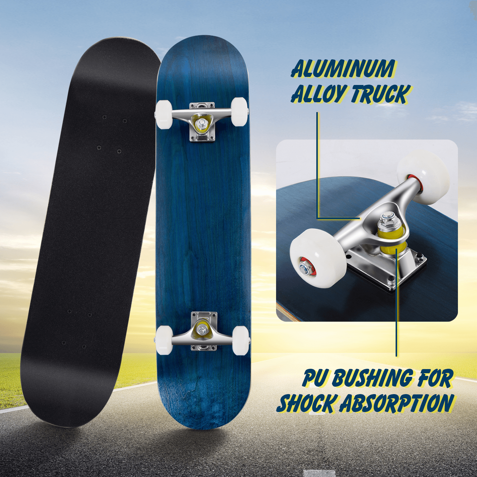 79cm Skateboard Complete Cruiser Standard for Children-Blue
