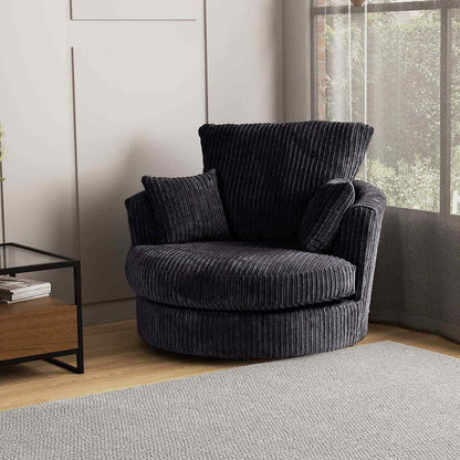 Daniel Jumbo Cord 4 Seater Corner Sofa Chocolate - Left and Right Arm - Available in Other Colours