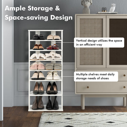 Shoe rack 7-tier shoe rack in retro style 45 x 25 x 110.5 cm white