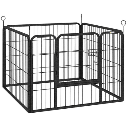 PawHut Heavy Duty Dog Playpen, 4 Panel Puppy Pen, Foldable Dog Kennel Both Indoor Outdoor Use Collapsible Design 82L x 82W x 60H (cm)