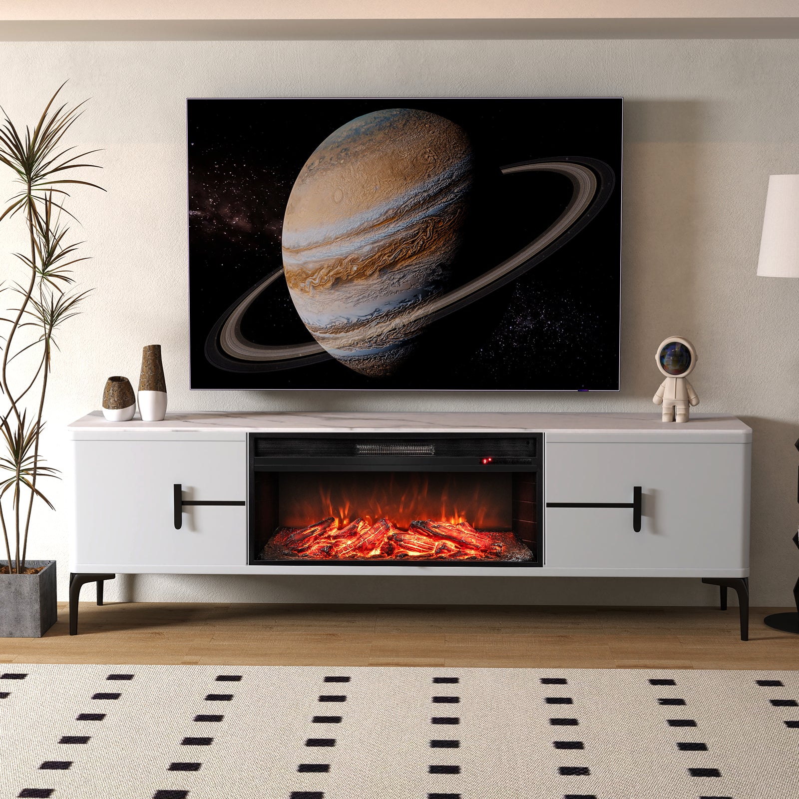 86 cm 5000 BTU Recessed Electric Fireplace Insert with Remote Control