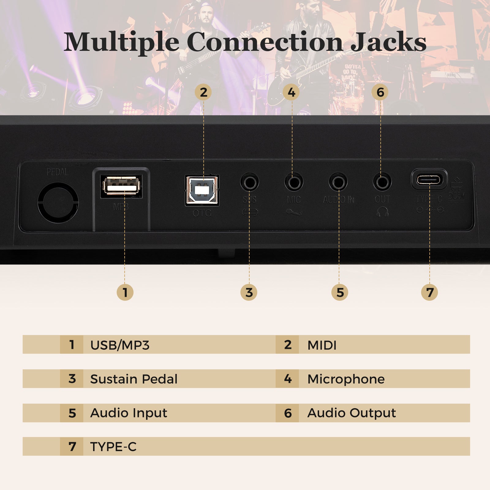 88 Key Foldable Piano Keyboard with MIDI Wireless Connection and Microphone-Black