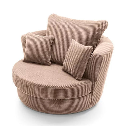 Jill Jumbo Swivel Chair - Brown