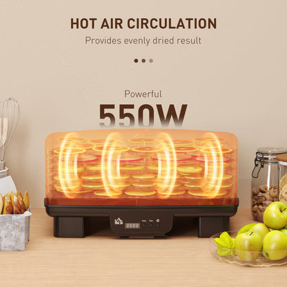 HOMCOM 40-70â Six-Tray Food Dehydrator - Black