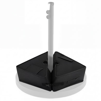900D Oxford Fillable Heavy-Duty Weatherproof Cantilever Offset Patio Umbrella Stand with Slots-Black