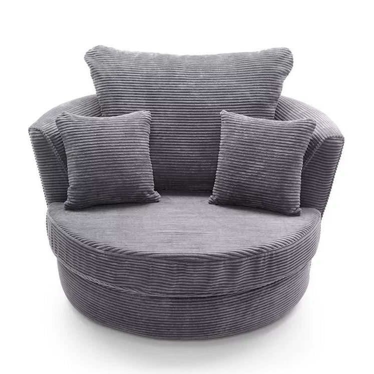 Jill Jumbo Swivel Chair - Grey