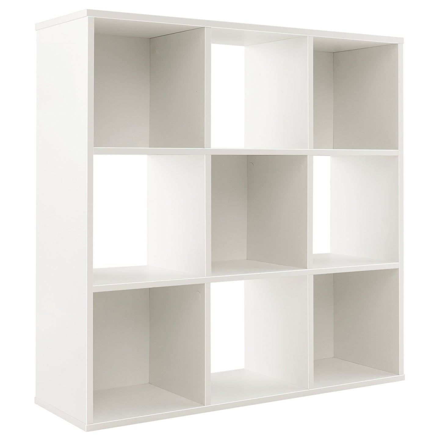 9-Cube Bookshelf with 2 Anti-Tipping Kits Playroom Living Room-White