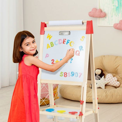Adjustable Double Sided Kids Wooden Art Easel-Blue