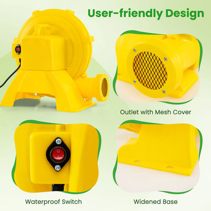 Air Blower 850W Air Pump Fan with Convenient Handle and Ground Stakes