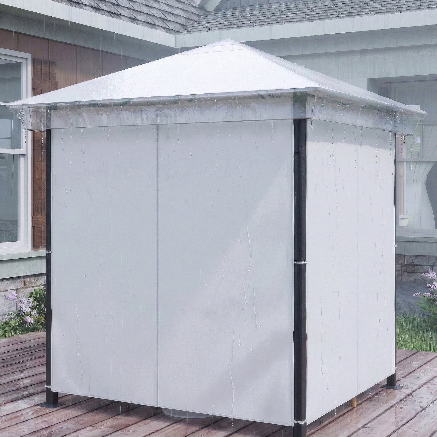 Outsunny 2 x 2 (m) Gazebo Protective Cover, Waterproof Cover for Gazebo, Canopy and Tent