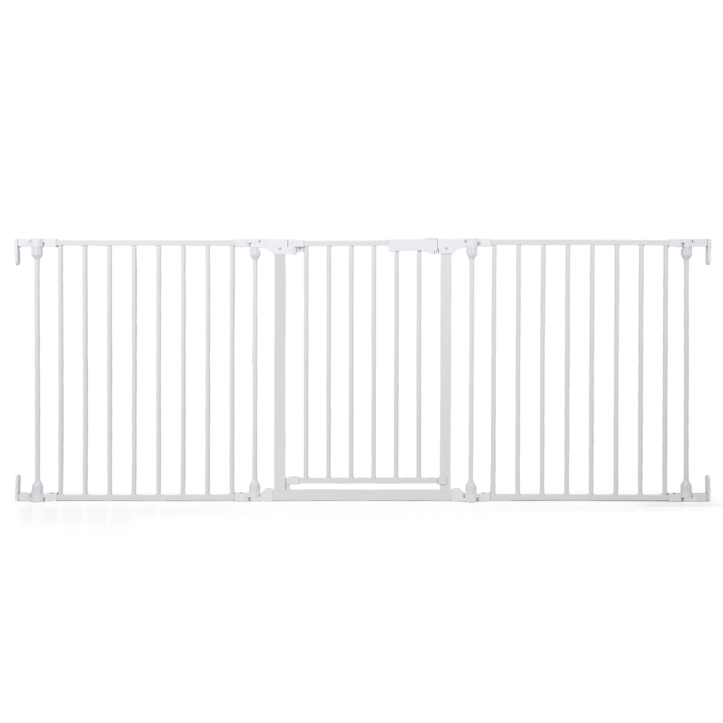 Baby Gate for Stairs Doorways 3-Panel Hardware-Mounted Safety Pet Gate-White