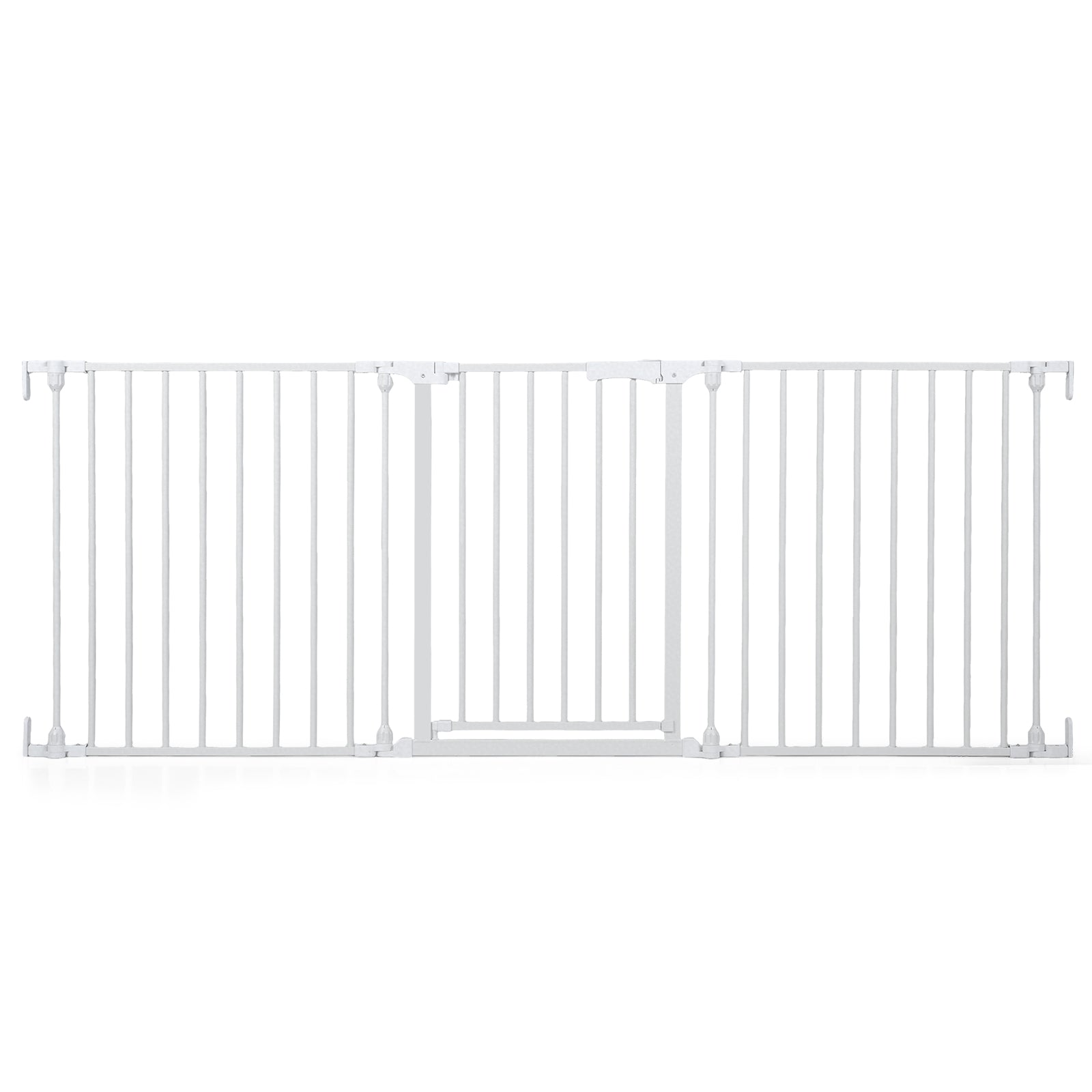 Baby Gate for Stairs Doorways 3-Panel Hardware-Mounted Safety Pet Gate-White