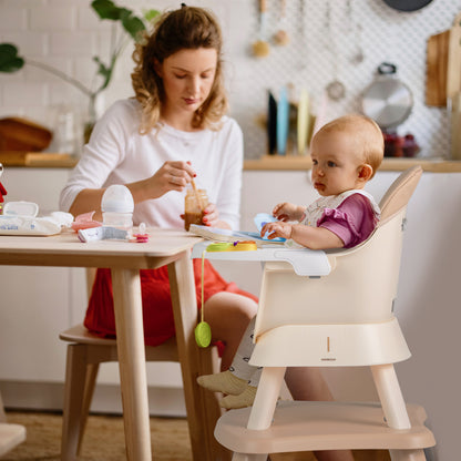 6-in-1 Baby High Chair with 5-Point Harness and Removable Tray-Light Brown