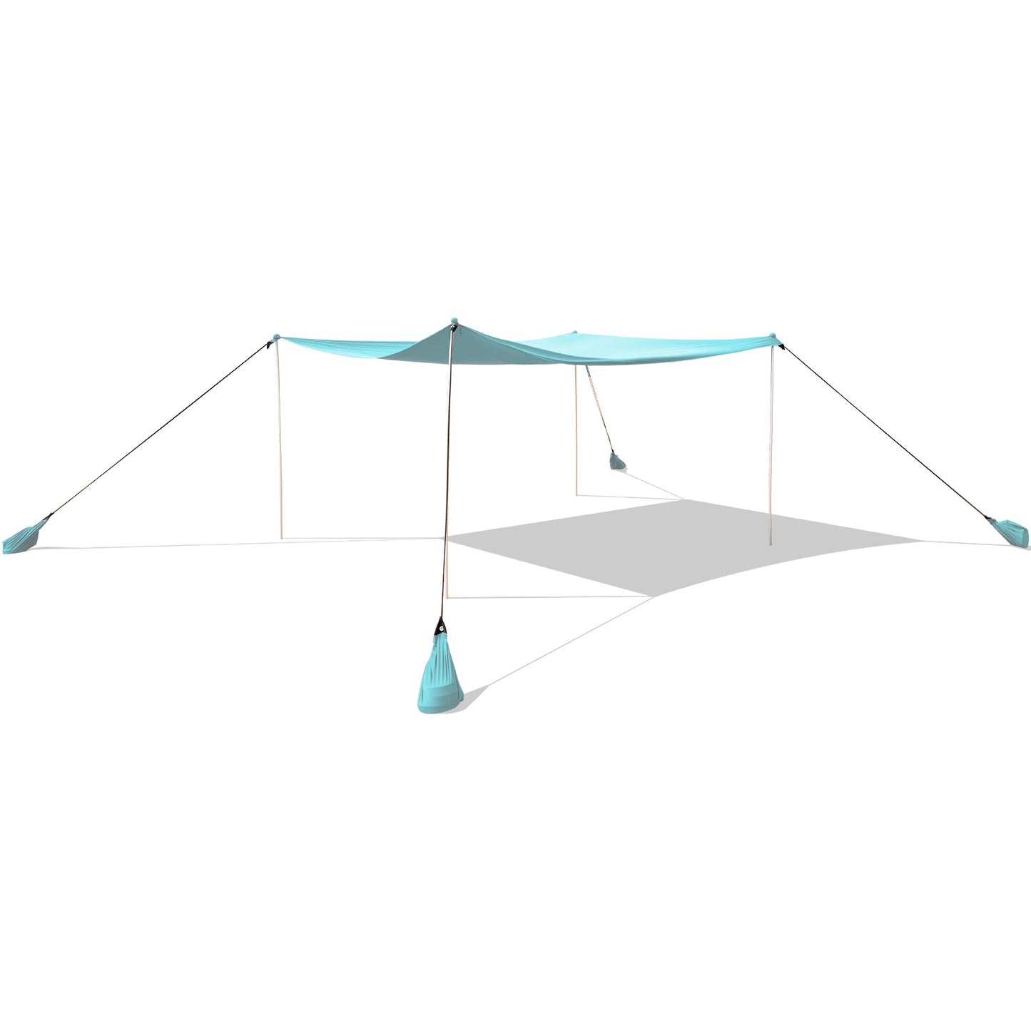 Beach Canopy Shields 300 x 300 cm Beach Tent Sun Shelter Fit 6-8 People-Green