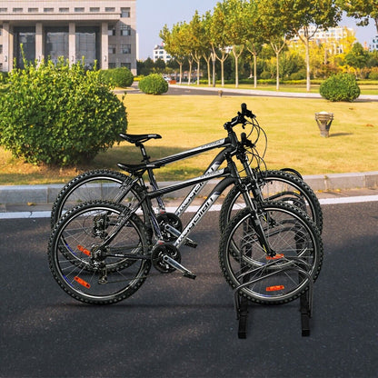 4-Bike Garage Bicycle Storage Rack-Black