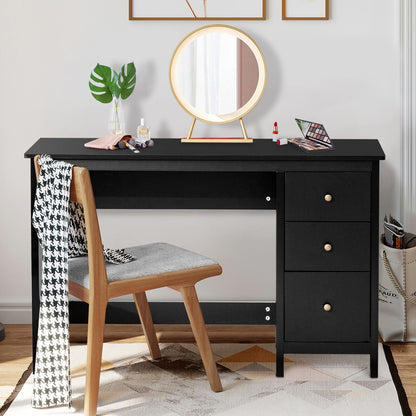 Modern Computer Desk with 3 Drawers for Home Office-Black