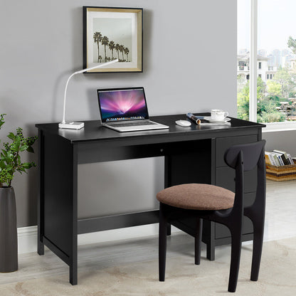 Modern Computer Desk with 3 Drawers for Home Office-Black