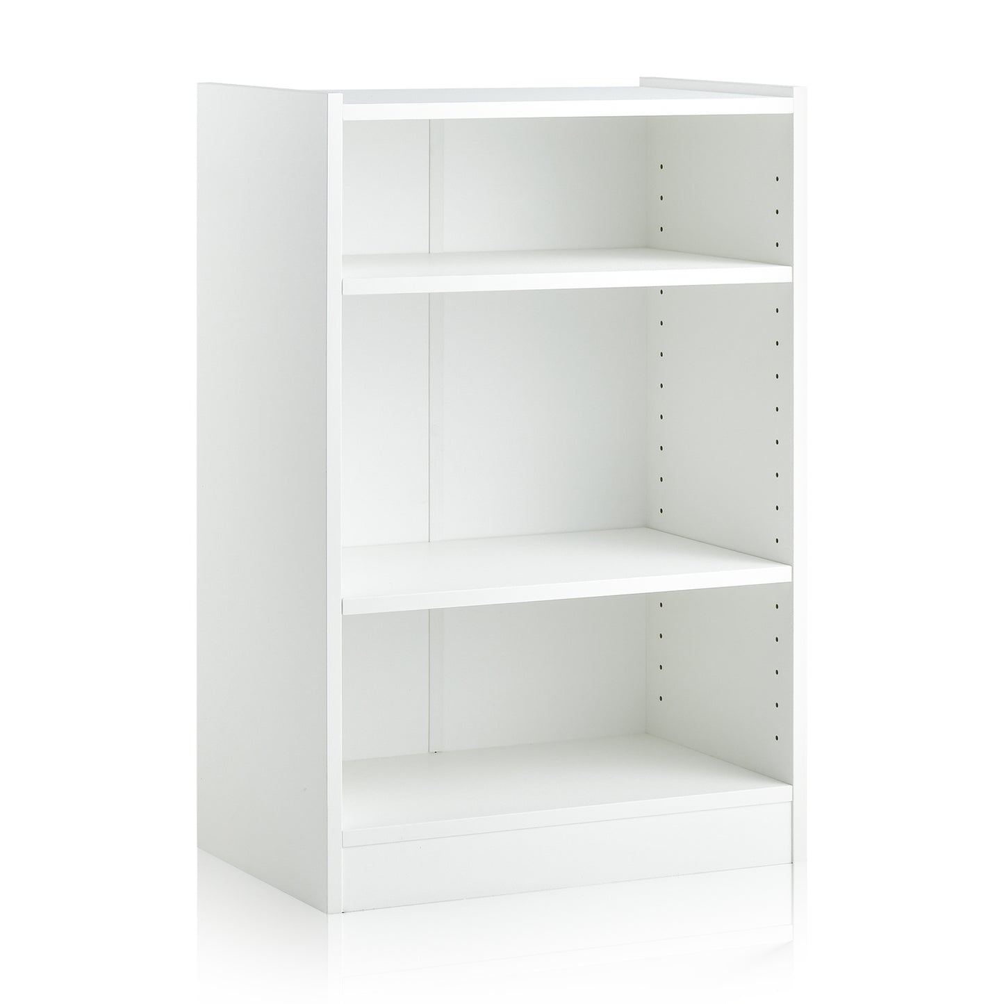 3-Tier Floor Standing Open Bookshelf with Anti-toppling Device-White