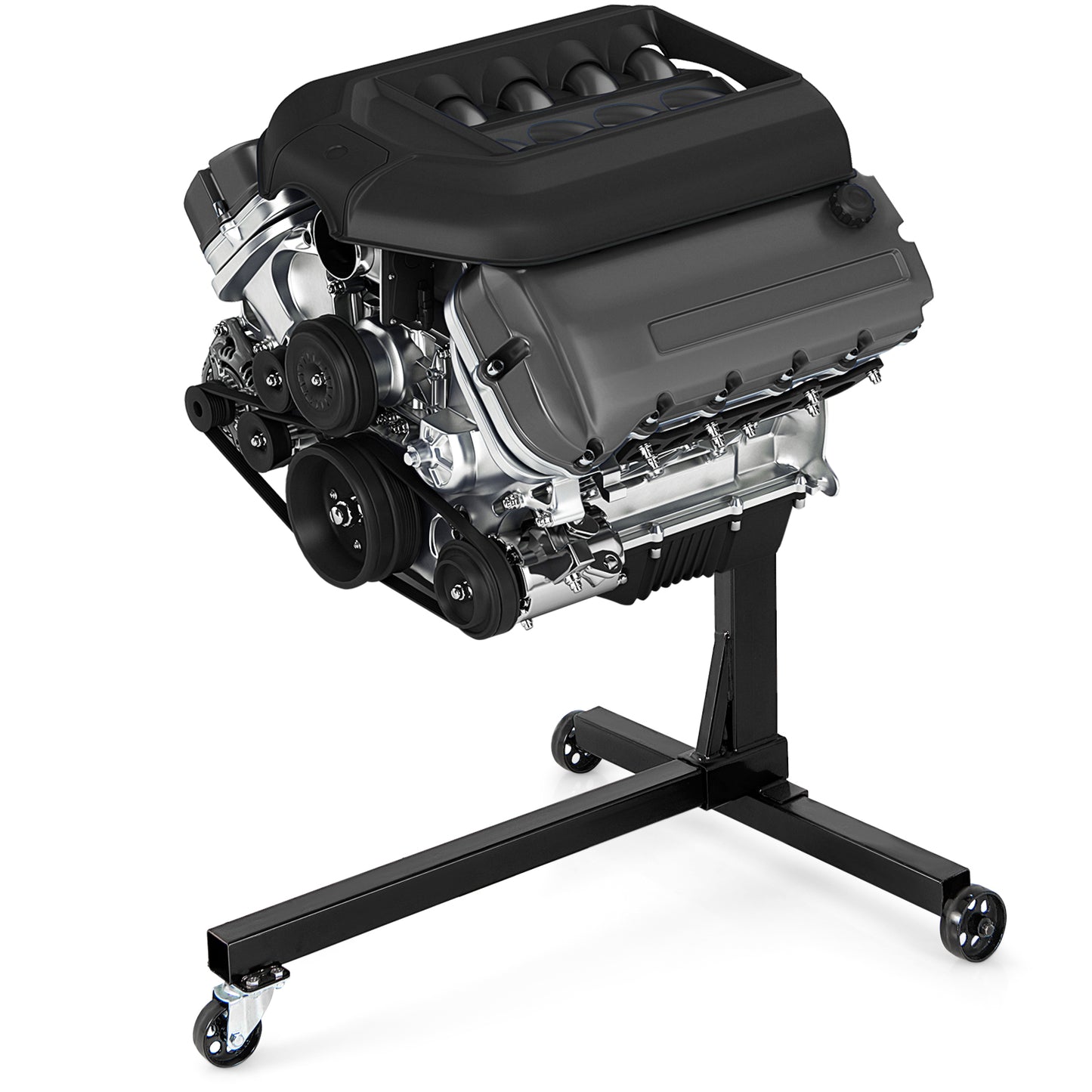 340 Kg/ 680 Kg Capacity Engine Stand with 360 Degree Rotating Head-Size 1-Black