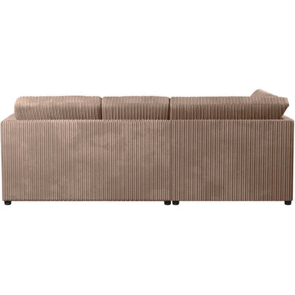 Chicago Jumbo Cord Full Back Black Corner Sofa