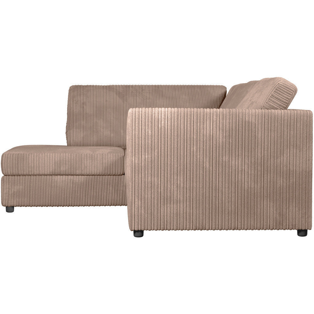 Chicago Jumbo Cord Full Back Black Corner Sofa