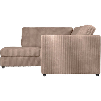 Chicago Jumbo Cord Full Back Black Corner Sofa