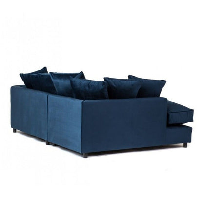 Chicago Velvet Corner Sofa - Dark Blue