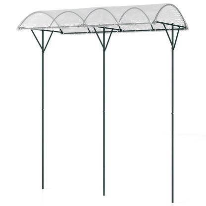 Climbing Vegetables Fruits Flowers Shelter with PVC Canopy and Metal Stand