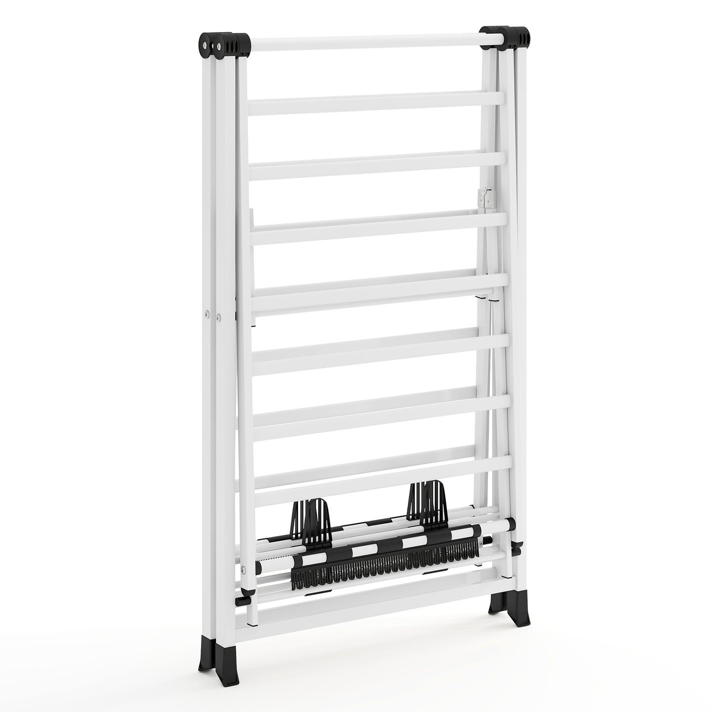 Clothes Drying Rack Foldable Metal Laundry Drying Rack-White