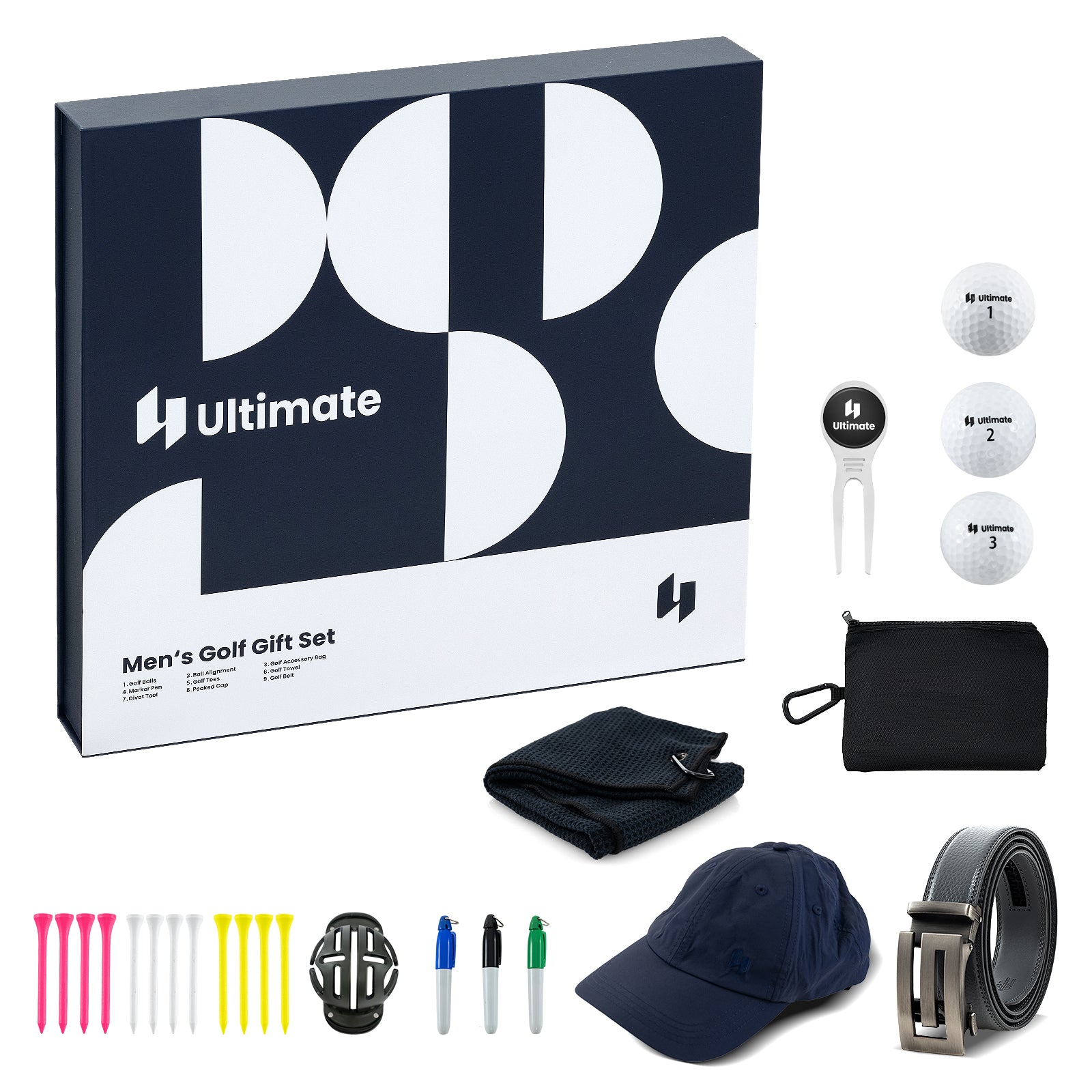 Complete Golf Accessories Set Hi-End Golf Gift Box for Men/Women-B