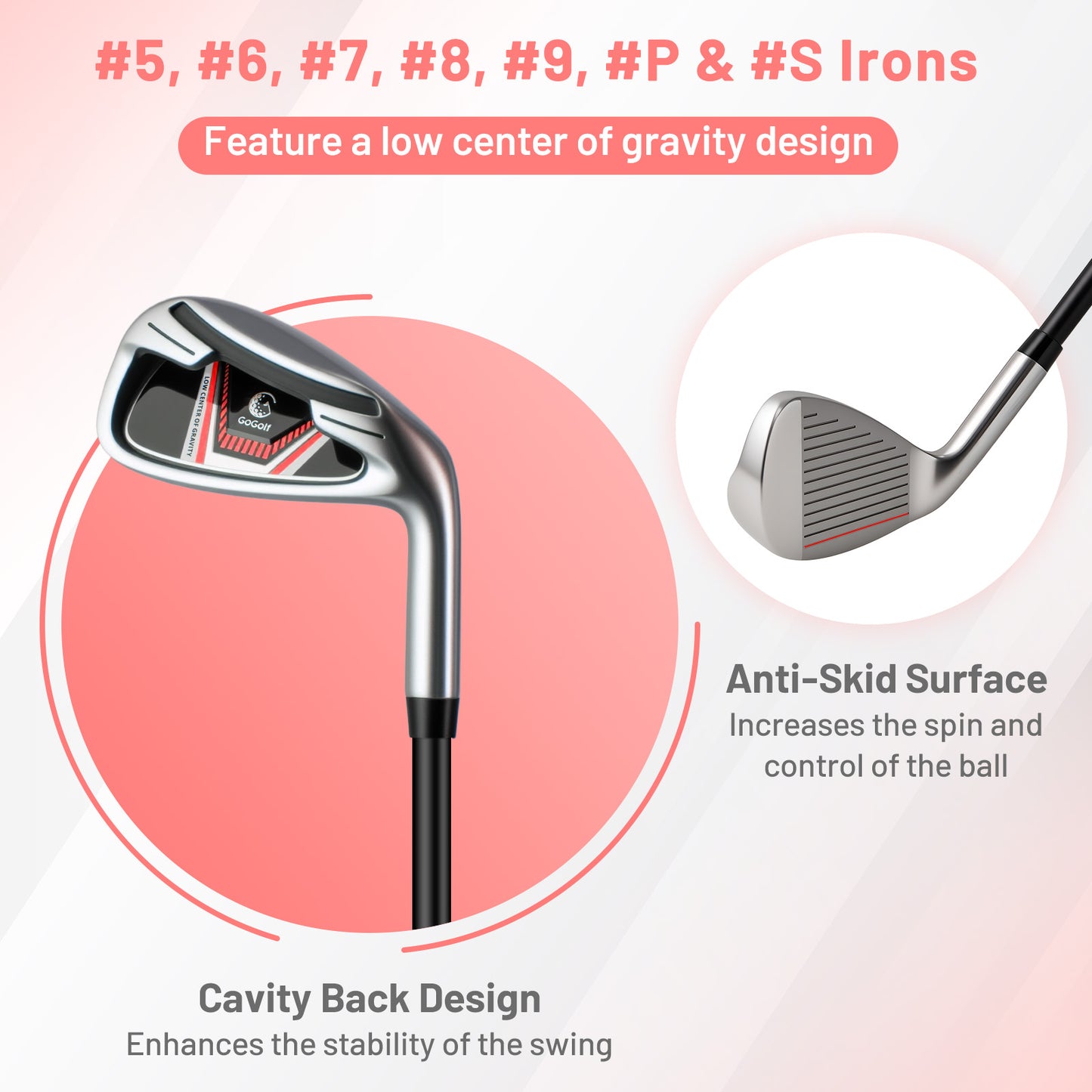 Women's Complete Golf Clubs and Bag Set Right Handed-Red