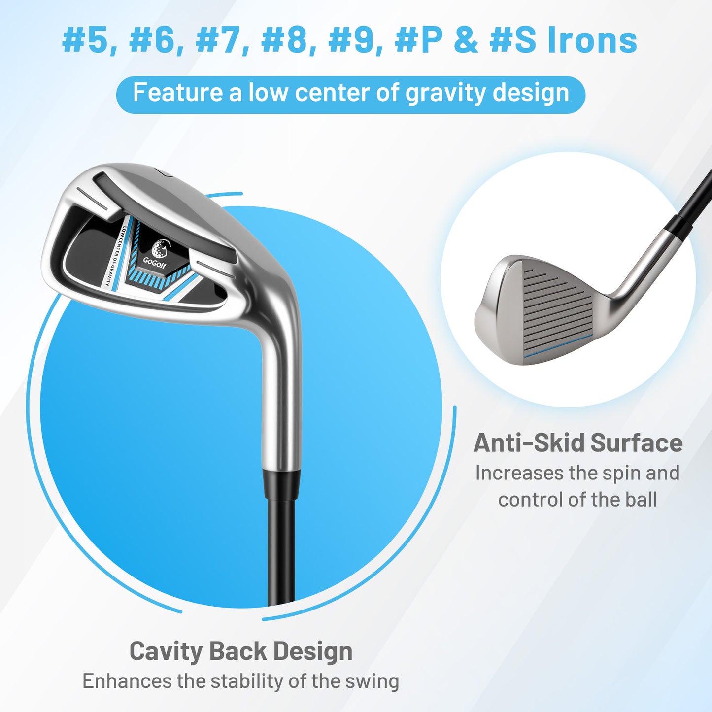 Men's Complete Golf Clubs and Bag Set Right Handed-White