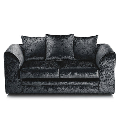 Arabia Crushed Velvet Corner Sofa - Silver, Black, Mink