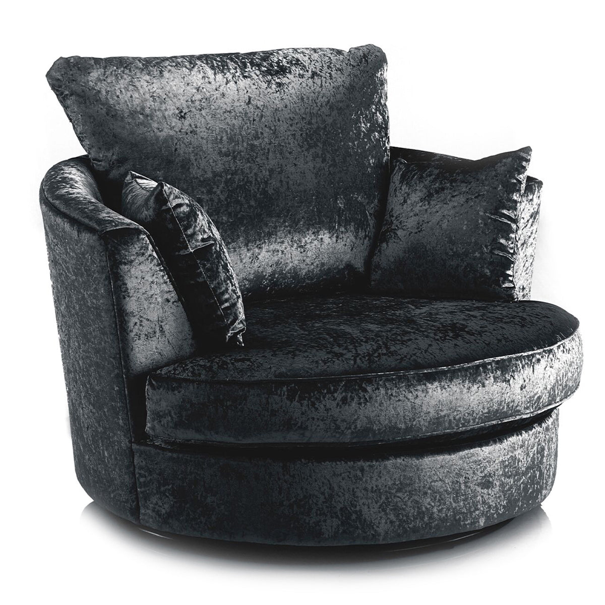 Arabia Crushed Velvet Corner Sofa - Silver, Black, Mink