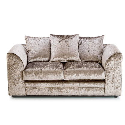 Arabia Crushed Velvet Corner Sofa - Silver, Black, Mink