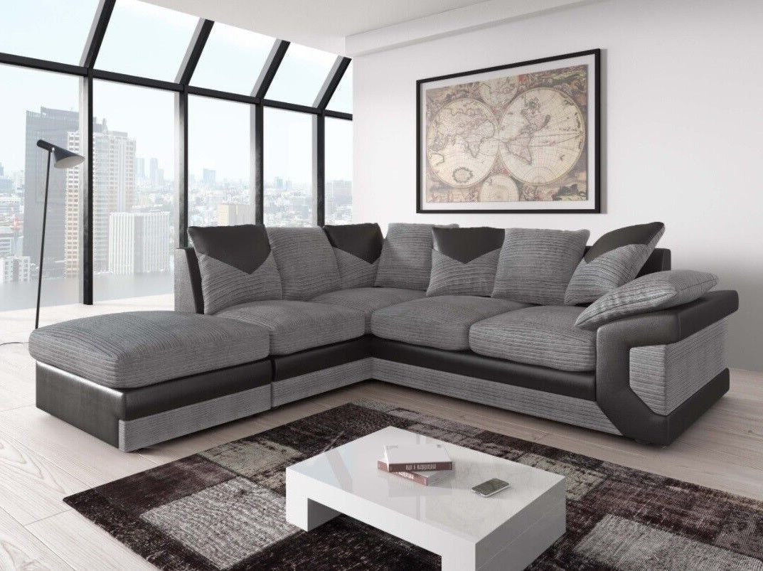 Dino Jumbo Cord Corner Sofa Suite
