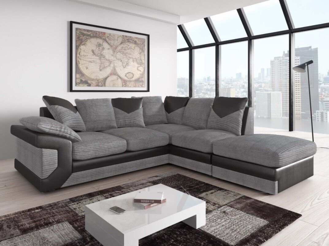 Dino Jumbo Cord Corner Sofa Suite