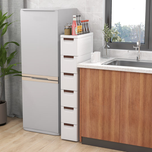3/4/5/6-Drawer Narrow Storage Cabinet for Small Space-6-Tier