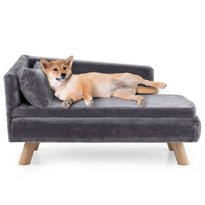 Elevated Pet Bed for Medium and Small-Sized Dogs Puppies Cats Kittens-Grey