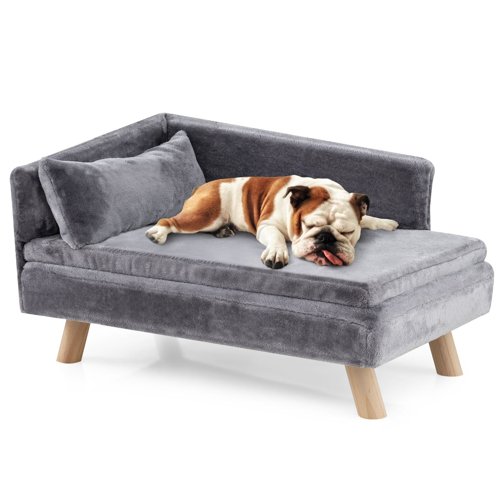 Elevated Pet Bed for Medium and Small-Sized Dogs Puppies Cats Kittens-Grey