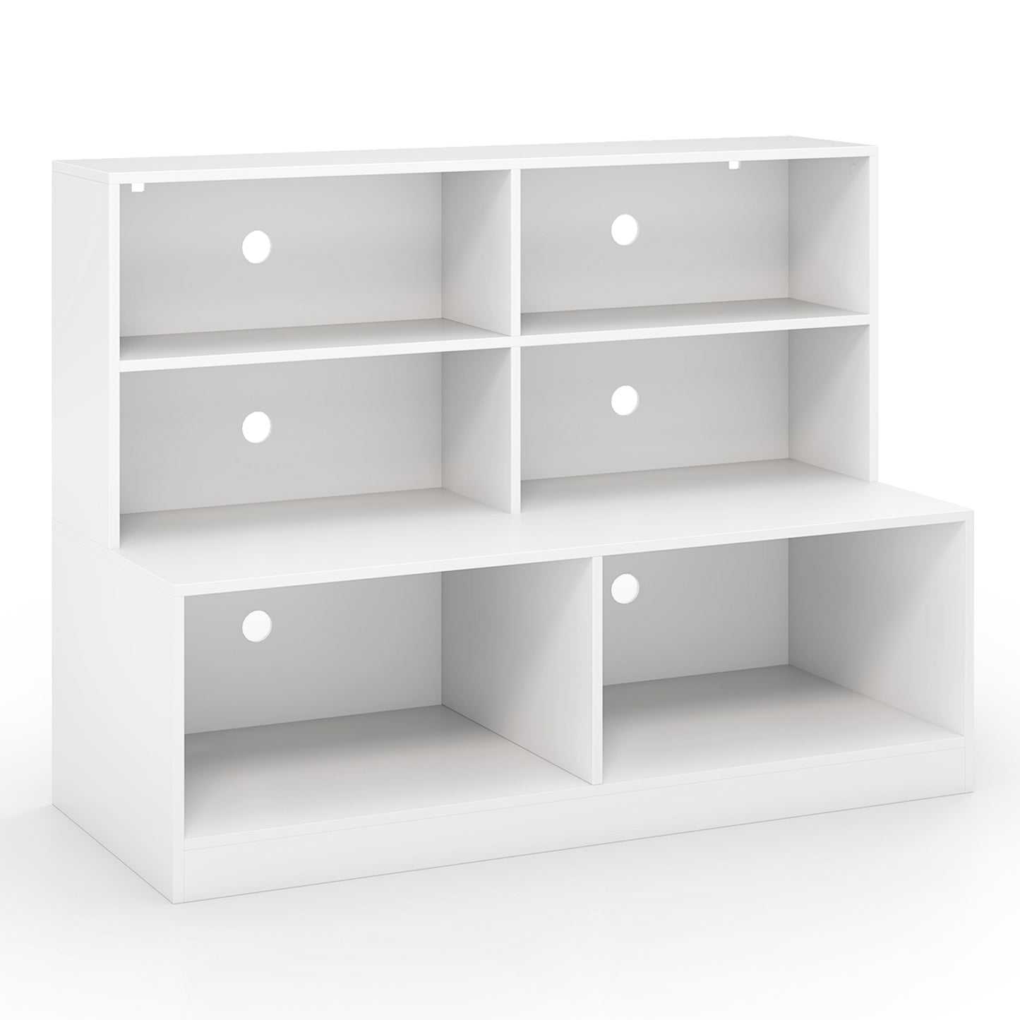 2-in-1 Entryway Shoe Cabinet with 2 Anti-tipping Kits for Living Room-White