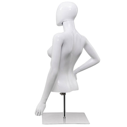 Female Half Body Mannequin with Adjustable Height and Arms