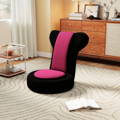 Floor Chair Sponge Padded with Adjustable Headrest and Backrest-Pink