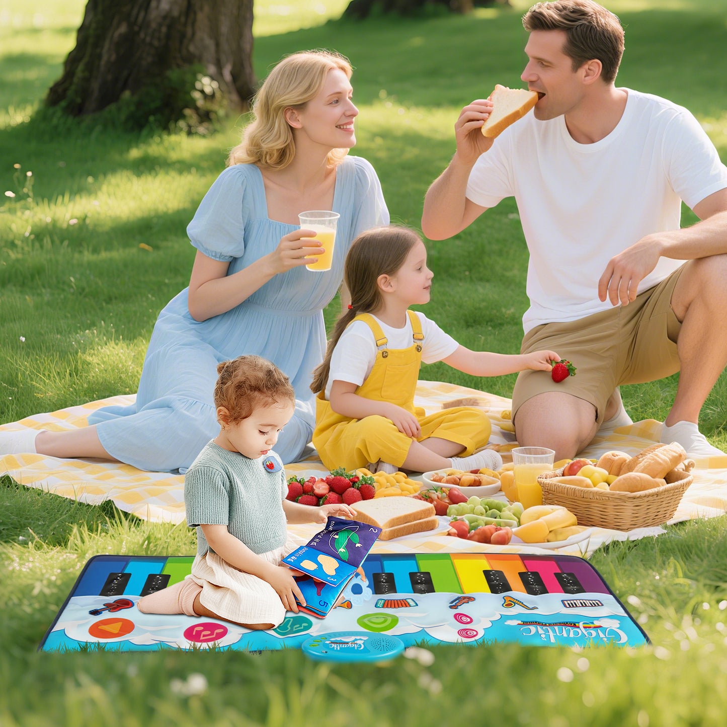 Floor Piano Dance Mat  with 8 Instrument Sounds and Built-in Music-S